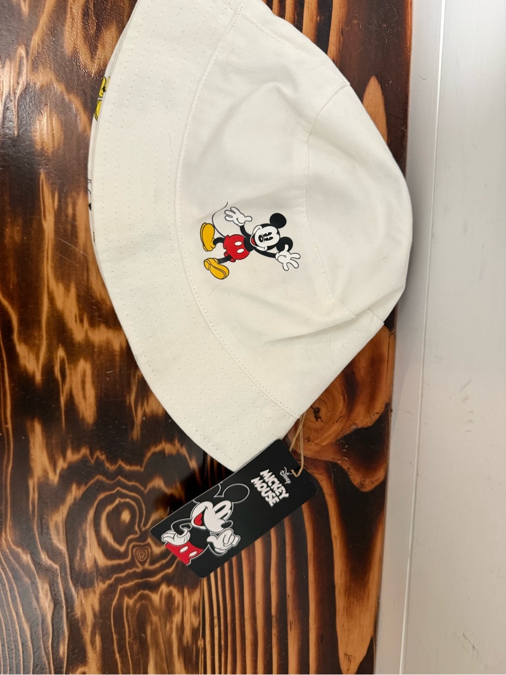 Disney Cream Mickey Mouse Kids Bucket Hat